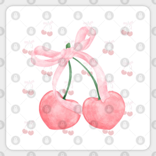 Coquette Cherries Sticker by HoldenFamilyDesigns